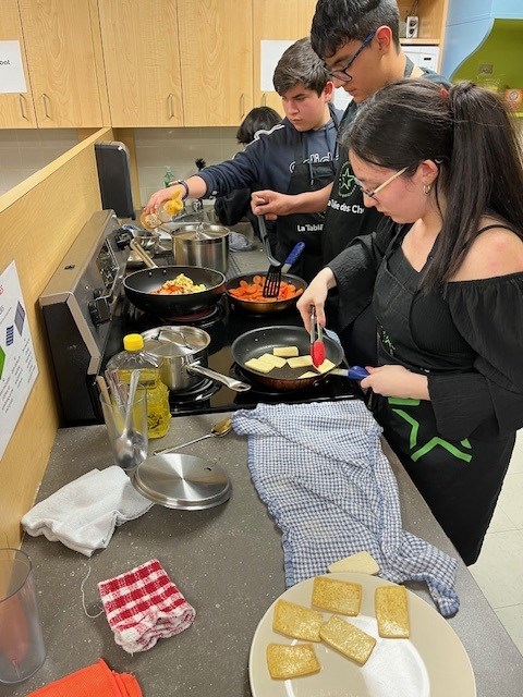 Students cooking