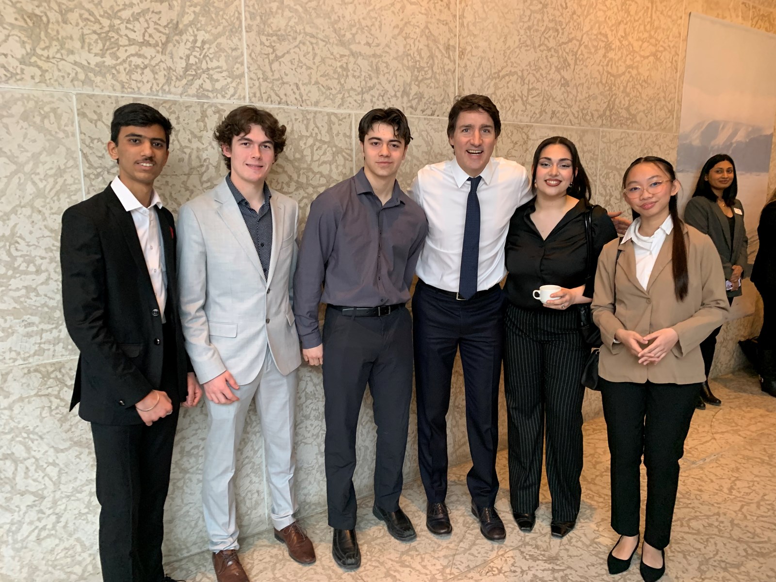 Trudeau and students