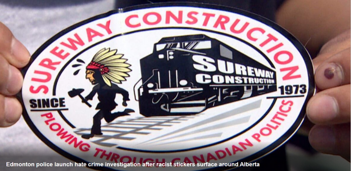 Edmonton police launch hate crime investigation after racist stickers surface around Alberta | CBC News