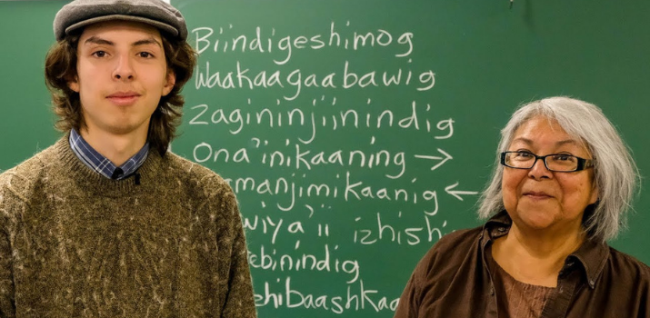 For this grandmother-grandson duo, speaking Ojibway is 'an act of defiance' | YouTube