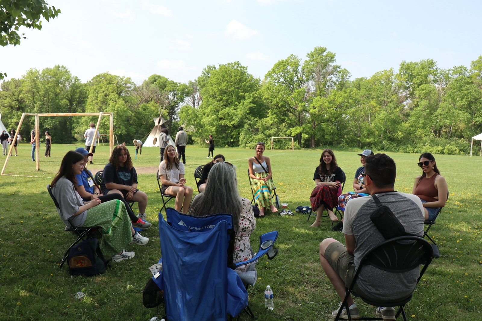 Students listening to Women's Teachings