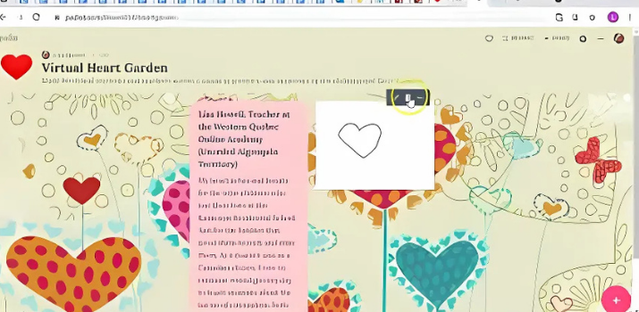 Padlet Heart Garden
