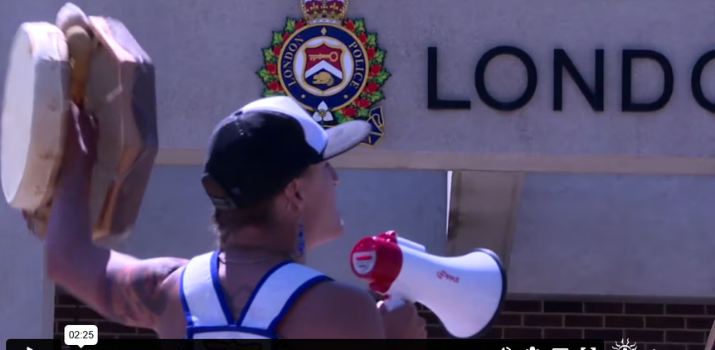 Protest calls for suspension of London police officer found guilty in death of Oneida mother Debralee Chrisjohn | APTN News