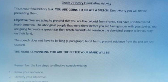 Teacher, school board apologize to Ontario family for inappropriate assignment | APTN News