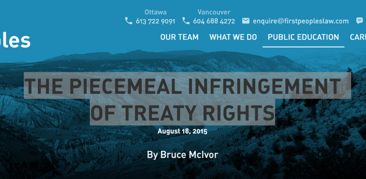 The Piecemeal Infringement of Treaty Rights