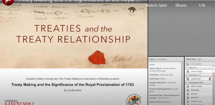 Treaty making and the significance of the Royal Proclamation of 1763
