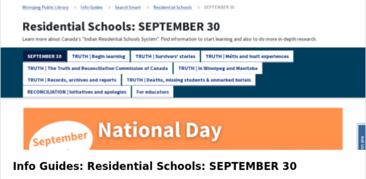 Winnipeg Public Library Info Guides 