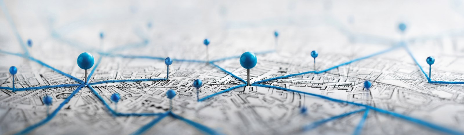 A map with pins and resources