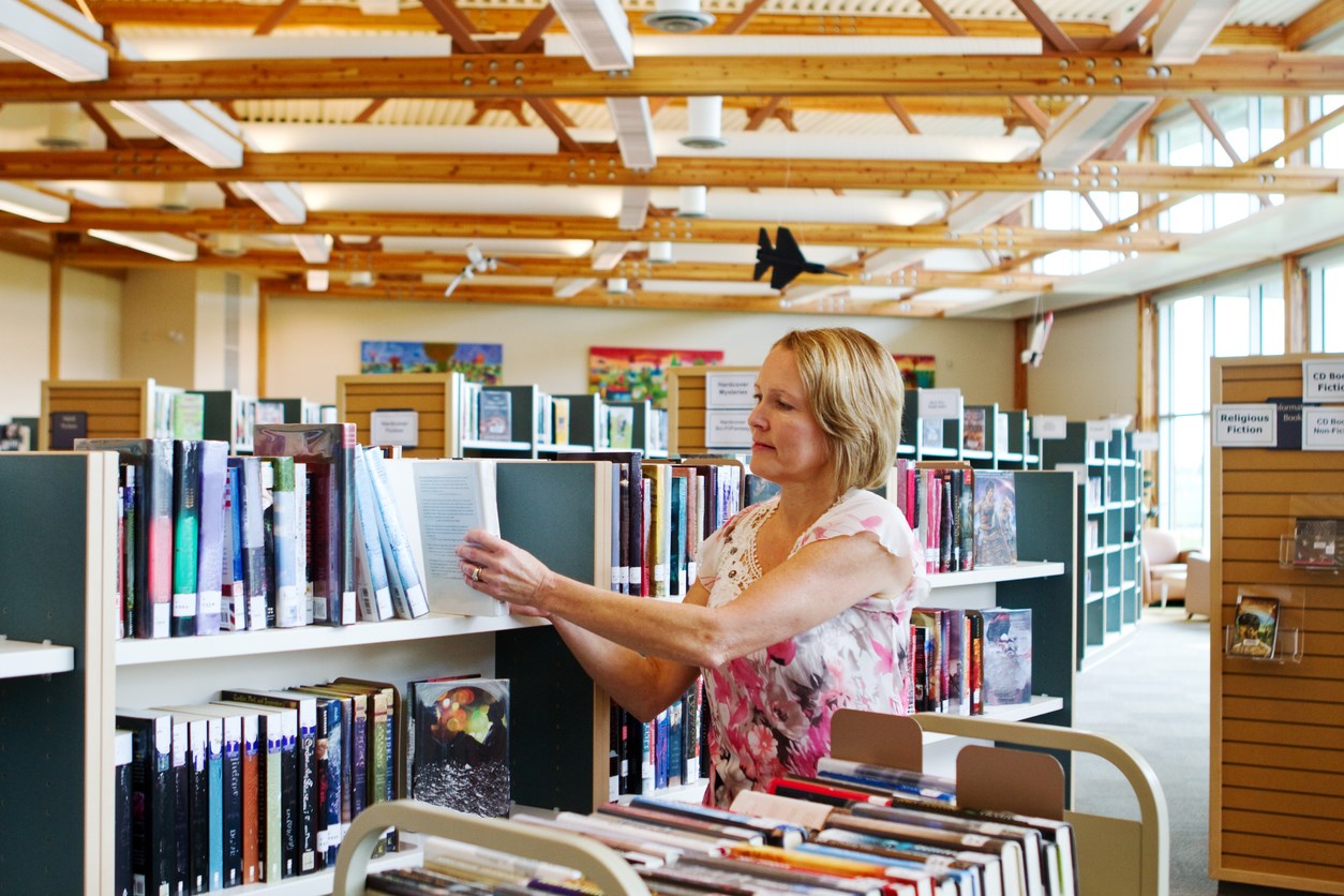 A group of librarians collaborating