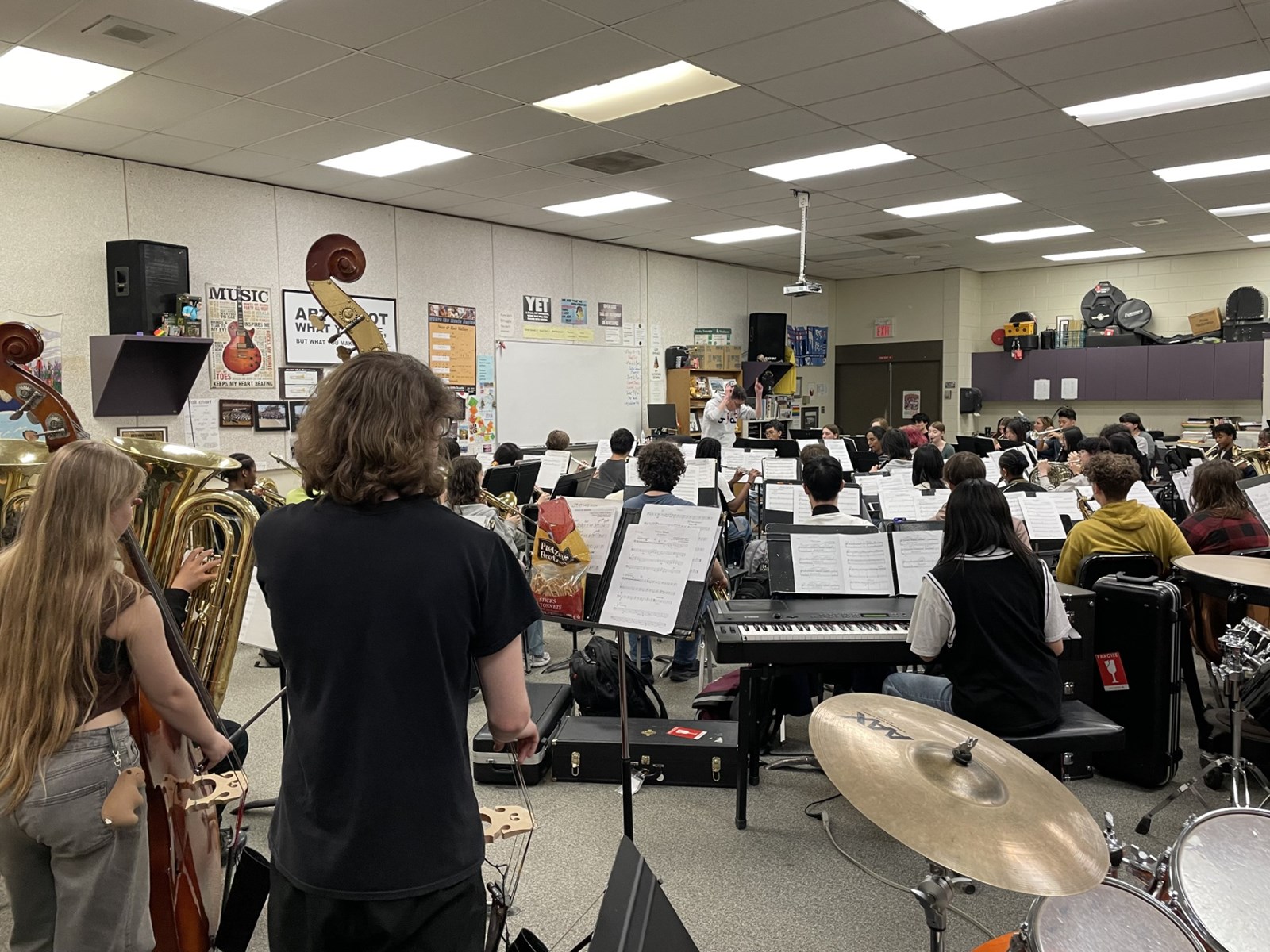 Andrew Balfour conducting the wind ensemble