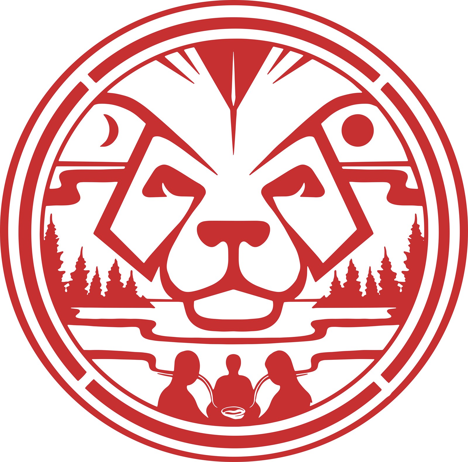 Glenlawn Collegiate Red and White Logo