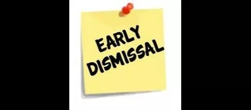 Early dismissal A reminder that today, Tuesday, October 22nd is early dismissal.  Classes end at 2:10 p.m