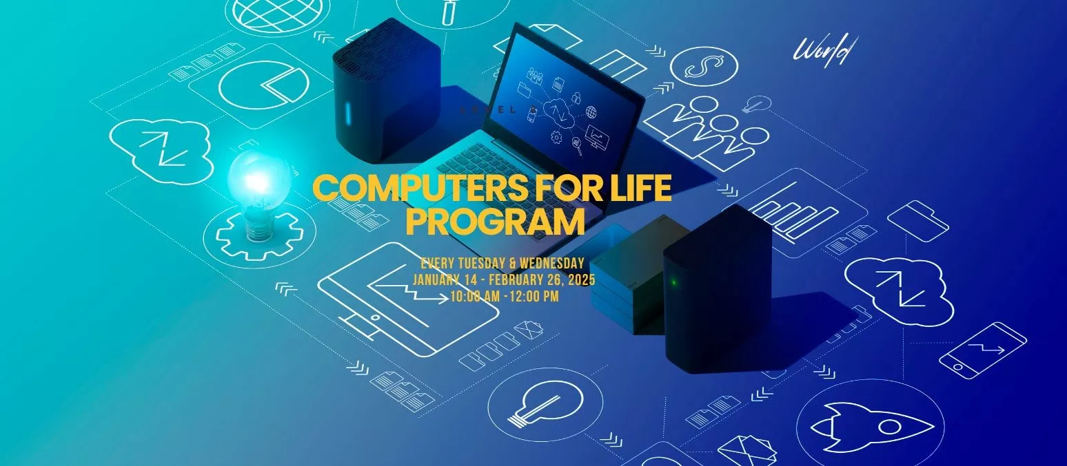 Comprehensive Computers for Life sessions designed to equip newcomers with essential digital literacy skills